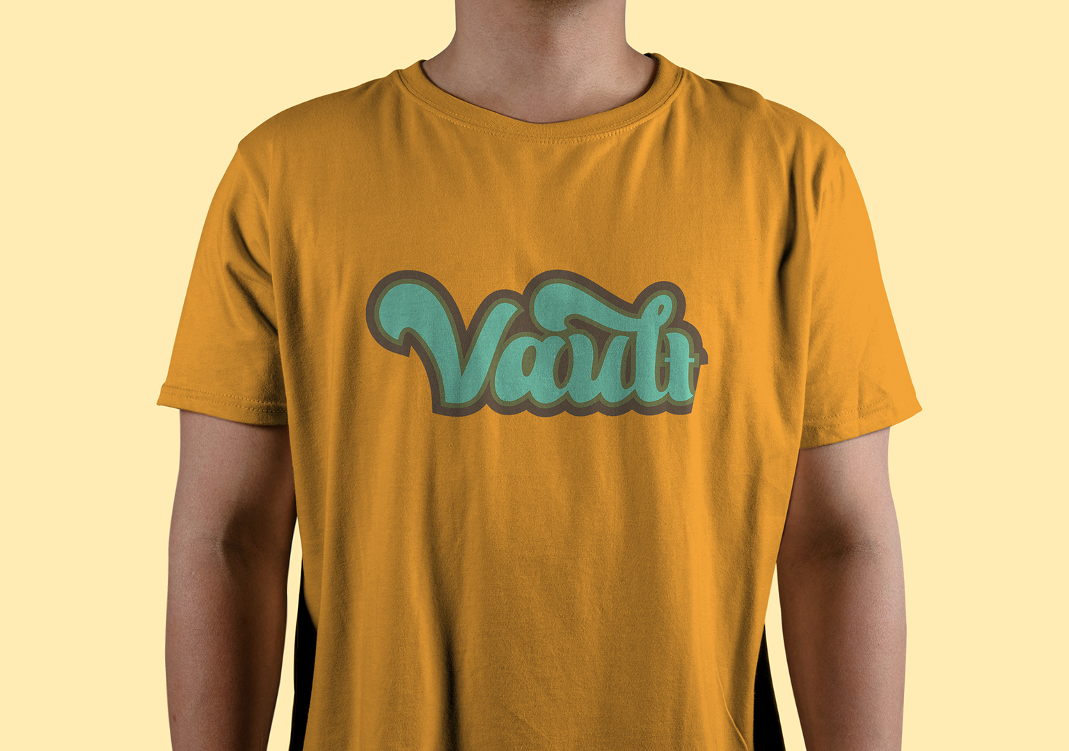 Vault Logo on t-shirt mockup